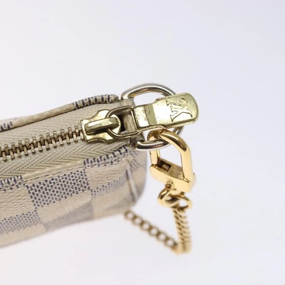 LOUIS VUITTON Damier Azur Mini Pochette Accessoires Pouch Auth - Picture 10 of 16